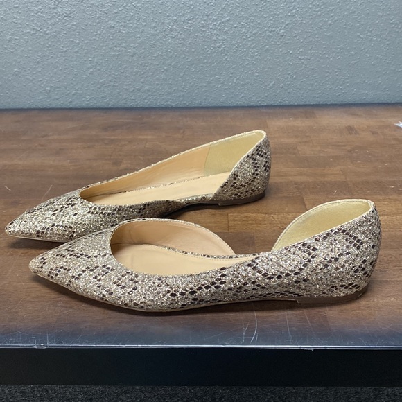 J.Crew Audrey Glitter Snakeskin flats - Picture 7 of 9